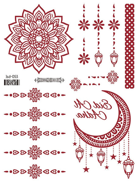 Набор хна, мандала, полумесяц