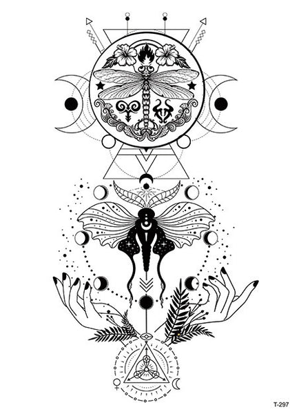 Мотылек, стрекоза