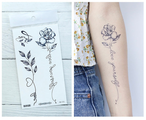 Роза, надпись