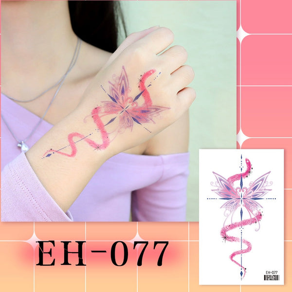 Змея, бабочка