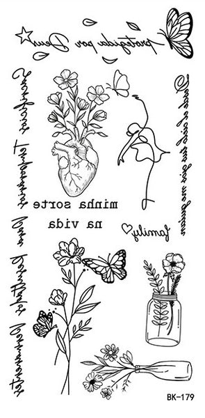 Набор надписи, сердце, ветка