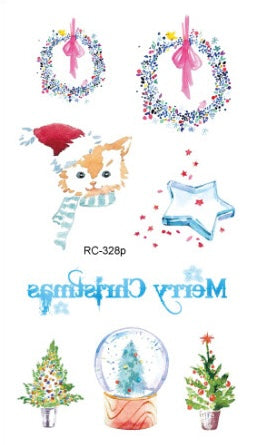 Набор ёлка, зима, котик