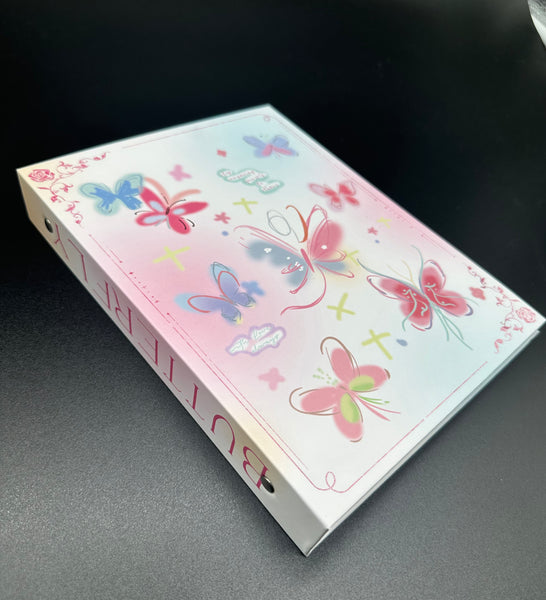 Биндер розовый с бабочкой