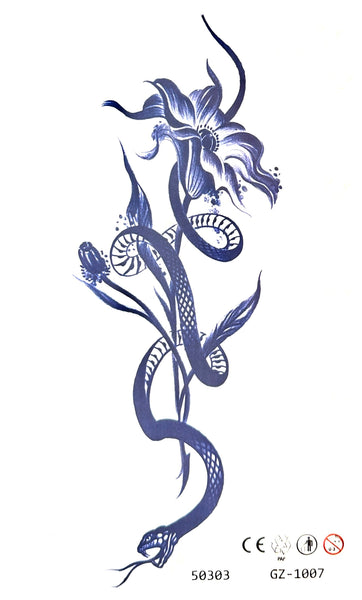 Змея с цветком