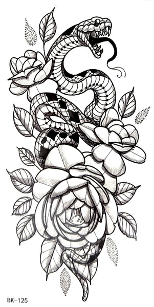 Змея с цветами