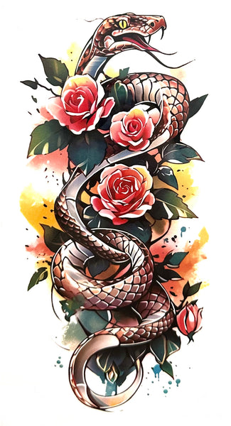 Змея с цветами