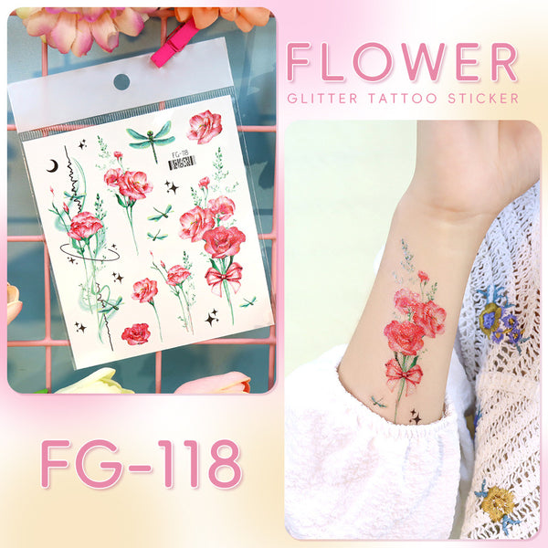 Роза с блёстками