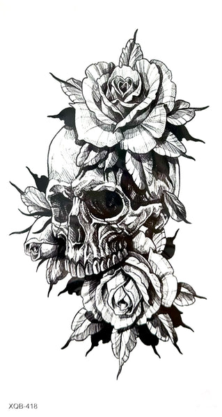 Череп с цветами