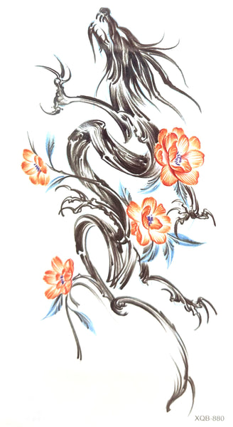 Дракон с цветами