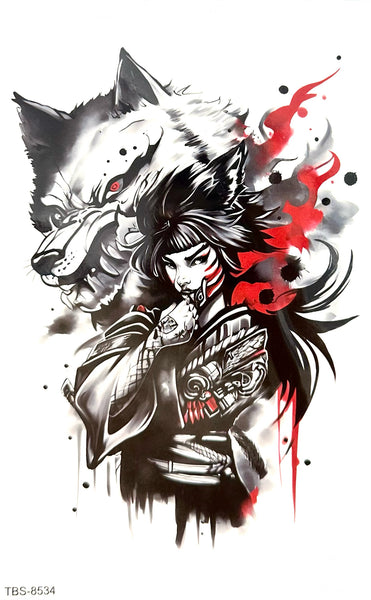 Девушка, волк