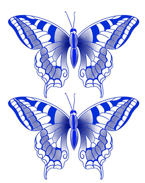 Бабочка синяя