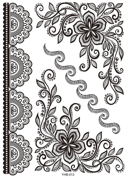 Узоры, цветы, хна