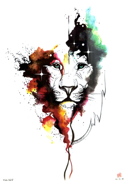 Лев в акварели