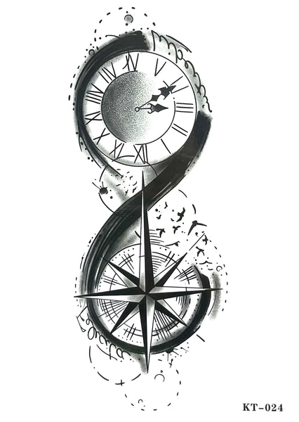 Бесконечность, часы, компас