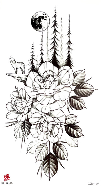 Роза, лес, волк