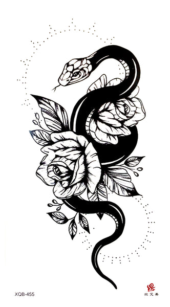 Змея с цветами